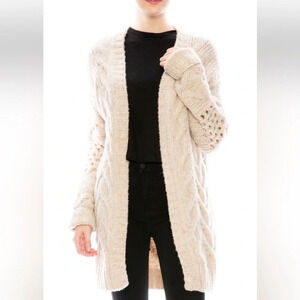 IRO Cream Cable Knit Cardigan